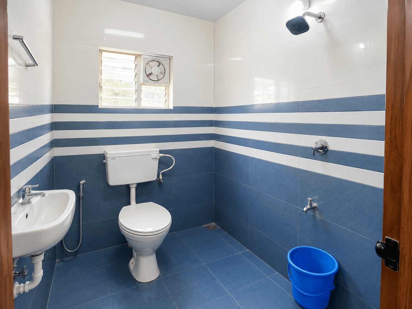 Four sharing attached bathroom